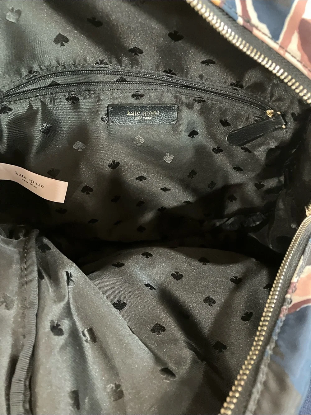 kate spade navy floral print mini backpack